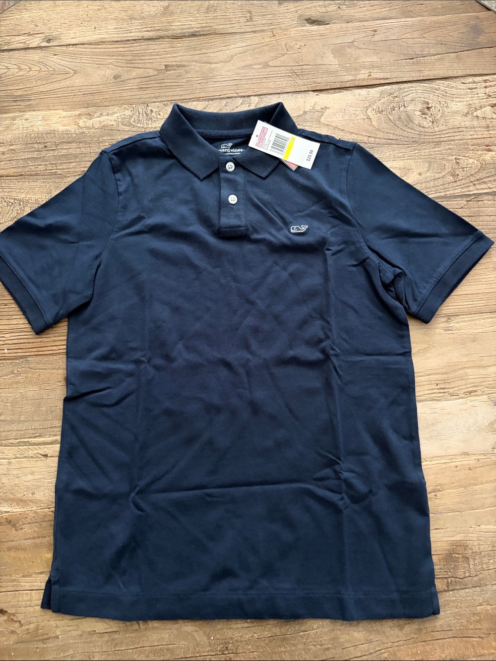 NWT Vineyard Vines Boys Navy Polo with Whale Patch